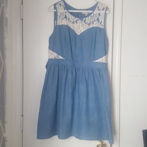 Blue sleeveless dress